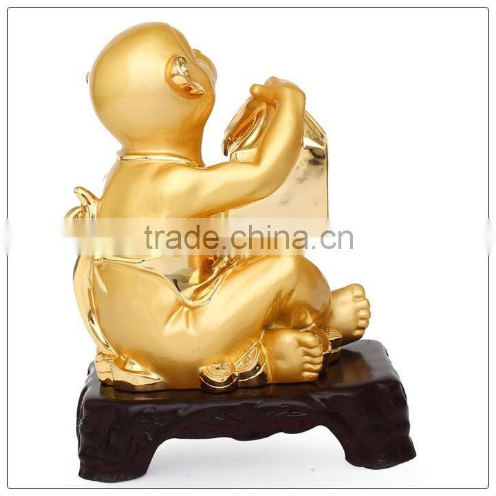 Resin24K Golden color monkey statue ,chinese zodiac statue