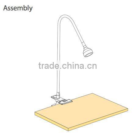 clamp-mounting led reading light for table