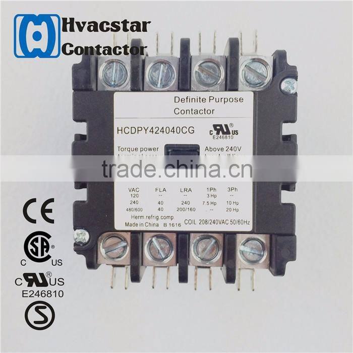 AC contactor SA-4P-30A-240VAC with UL certificate for furnas contactor
