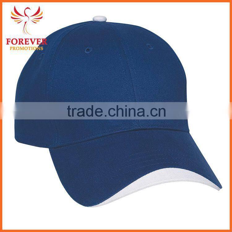 2016 Wave Sandwich Baseball Cap Custom Logo Design Cotton Black White Baseball Cap And Hat