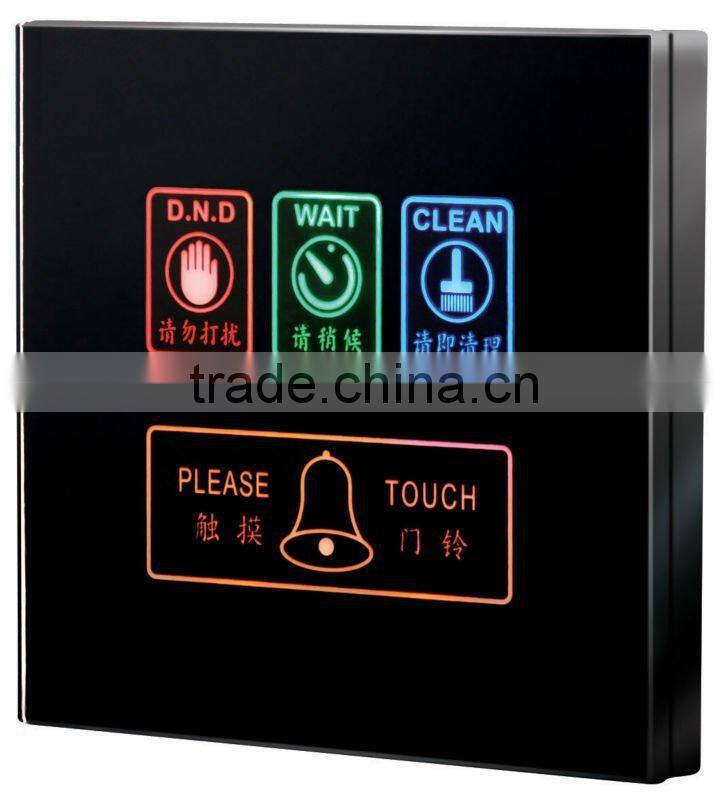touch screen type hotel light switch system with display room number