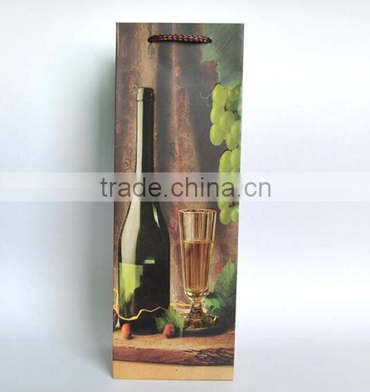Kraft paper bag for wine bottle
