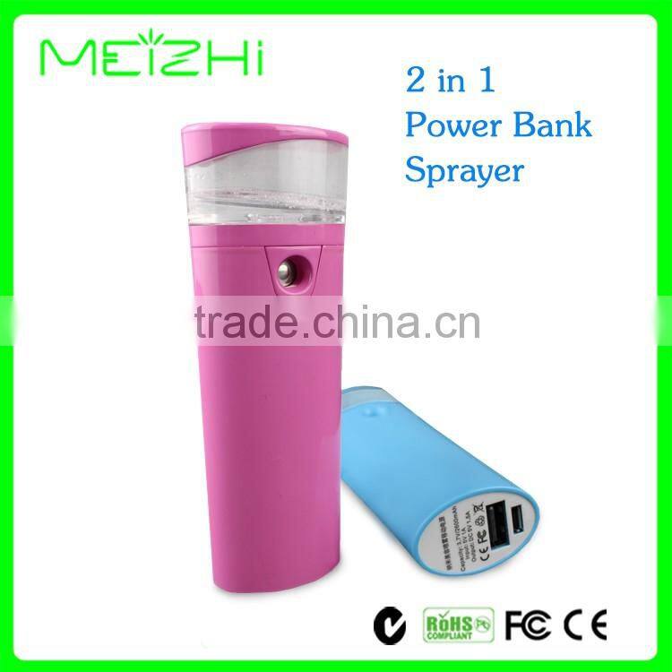 Portable Humidifier 25ml Mini Sprayer with 2600mAh Power Bank