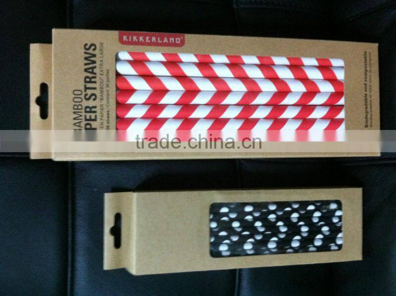 Disposable straw paper with different colors and sizes