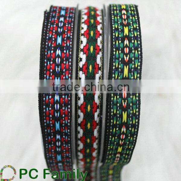 1.5cm red embroidery ribbon for garment accessories