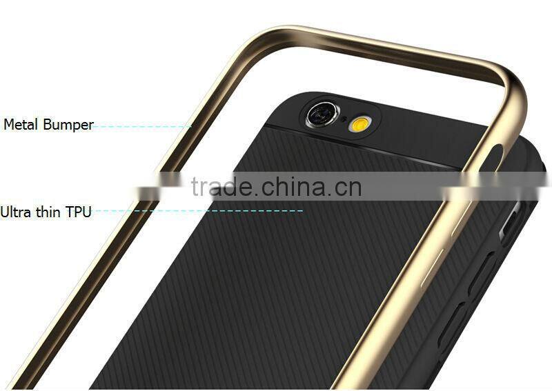 Rock kani series Metal bumper+TPU back cover for apple iphone 6