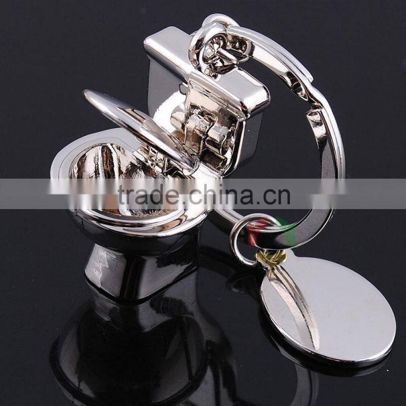 newest fashion promotional custom cute toilet pendant custom key chain rings bulk cheap promotional items for kids