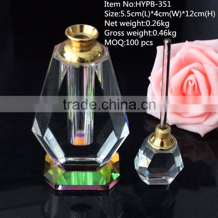 HOT!!! 2016 best selling crystal unique perfume empty bottle
