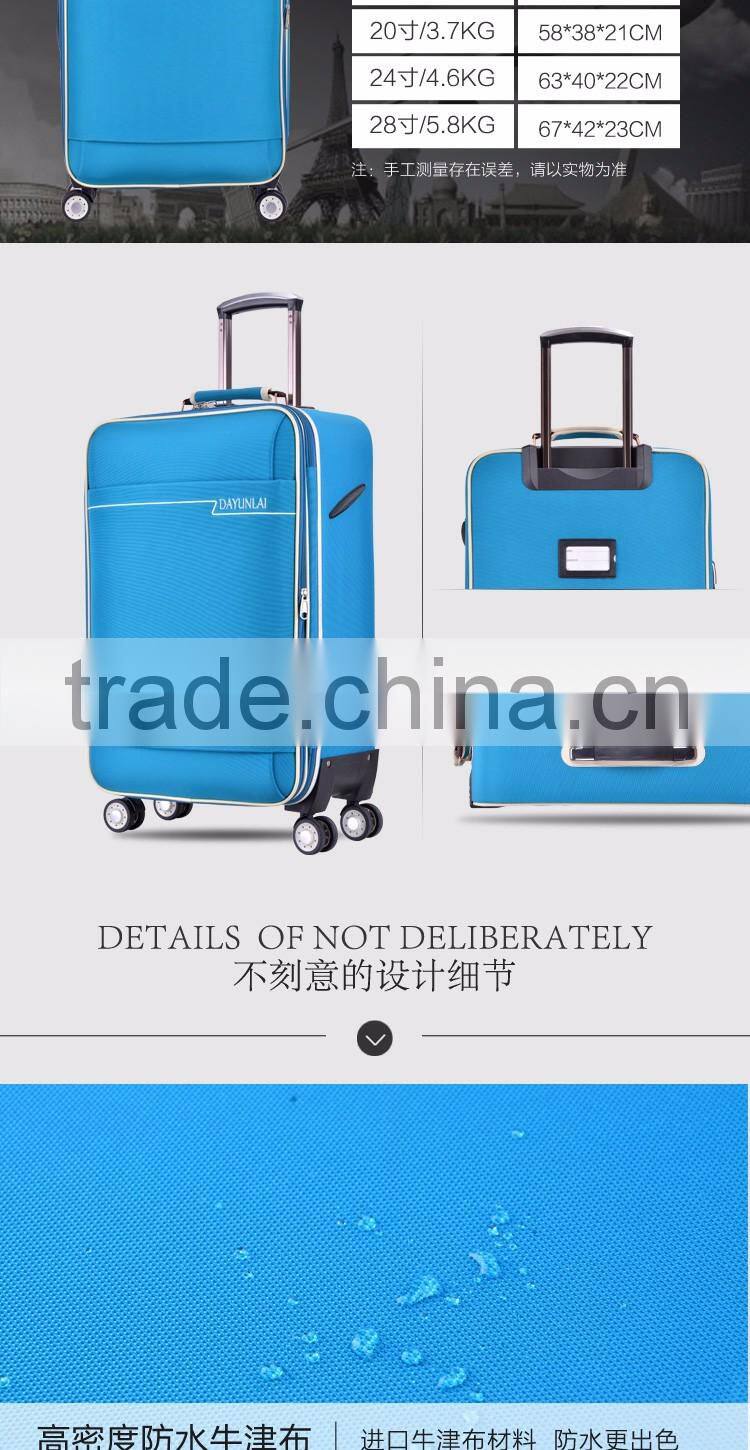 Canvas With Fabric Trolley Travel Luggage Cheap Travel Case Wheeled Luggage Used Lugggae For Sale
