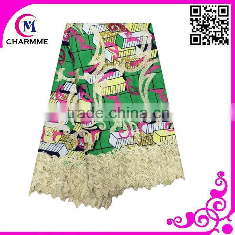 Latest top quality Wax lace WLA-82 Fashion design with cheap price Wax Lace