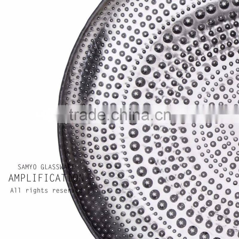 SAMYO popular glass charger plate with high quality