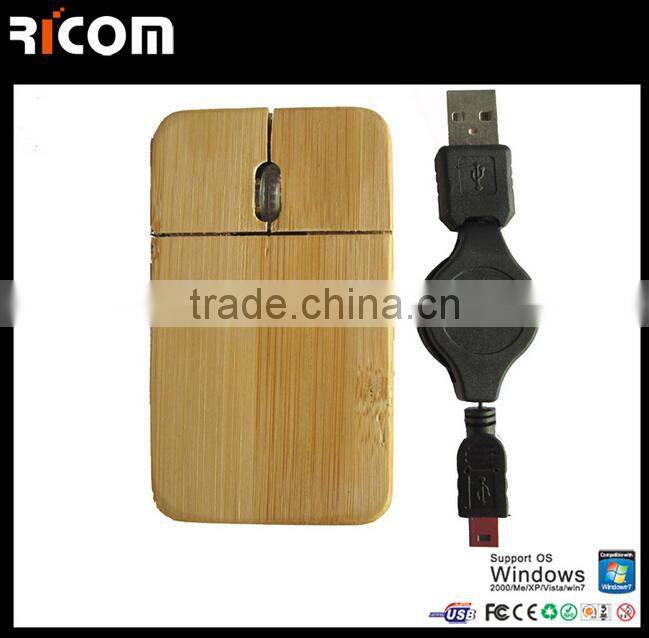 high quality ultra slim wooden mouse,computer wooden mouse,usb wooden mouse--Shenzhen Ricom