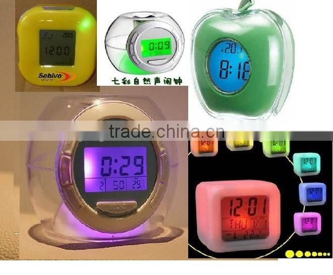apple shape nature sound alarm clock
