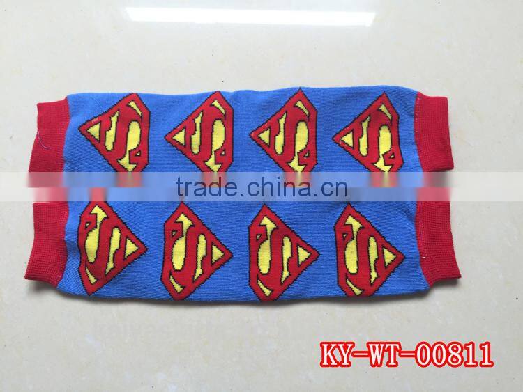2015 hot selling baby boys superman leg warmers cotton arm warmers