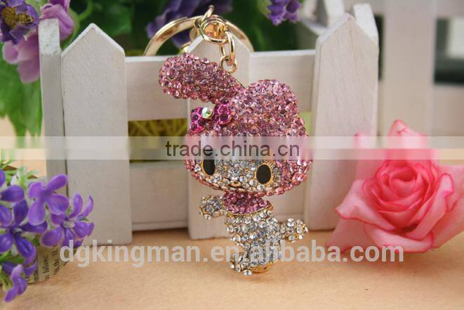 Good quality new style alloy key chain with coin