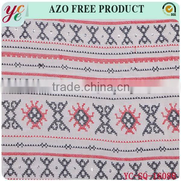 Hot sale new style fabric woven and sequin embroidery fabric for clothing
