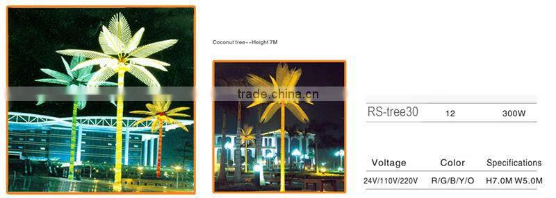 Christmas lighted royal palm trees