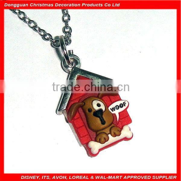 fashion soft PVC & metal necklace for promotion