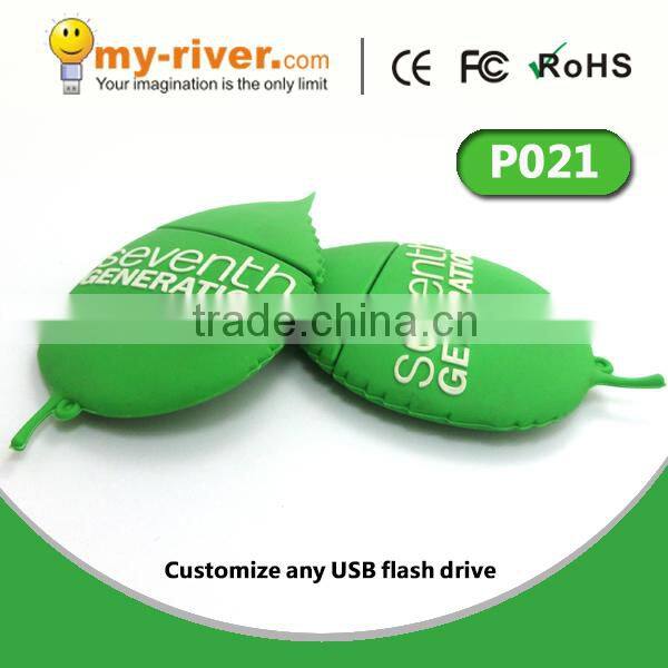 promotion tree leaf shaped usb memory stick 8gb customize