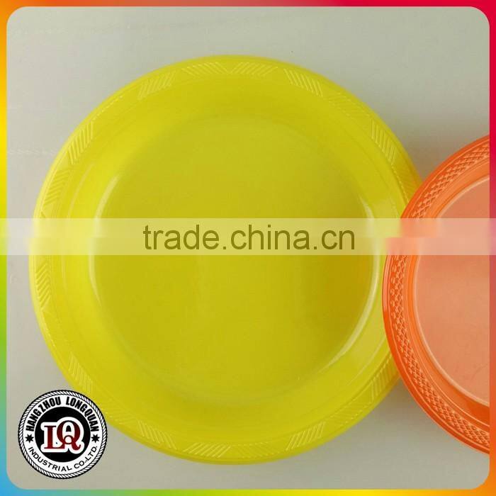 Yellow Cheap Disposable Plastic Food Plate
