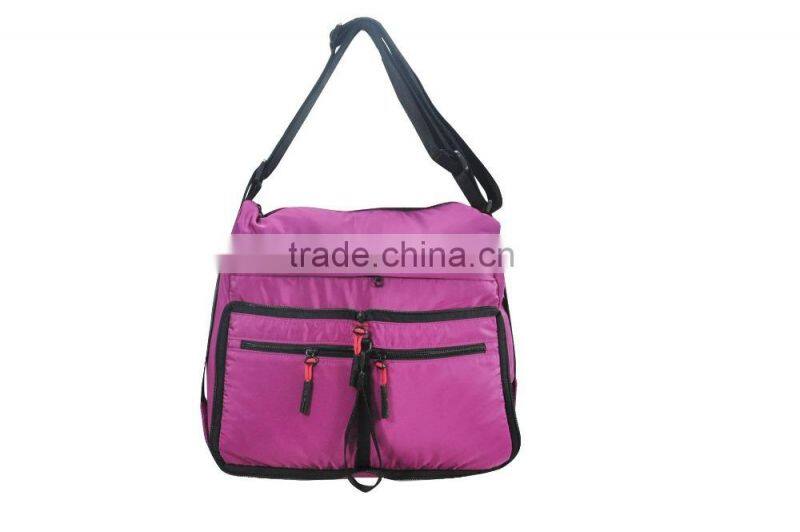 Custom stylish cheap reusable nylon foldable bags handbag
