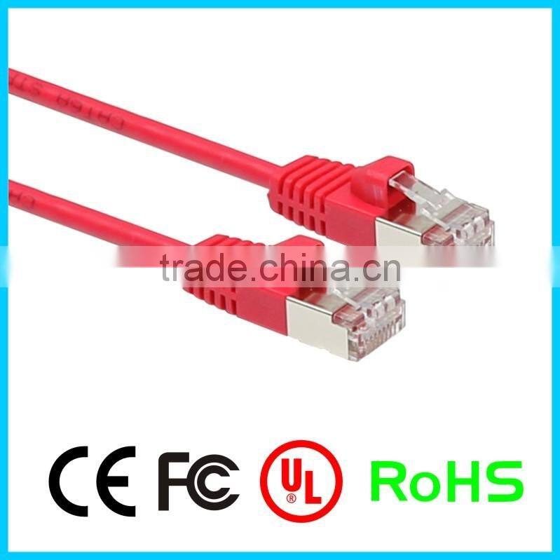 Made in china 32awg 7/0.08mm pure copper cat6a stp sftp cable with 3.8mm outer diameter