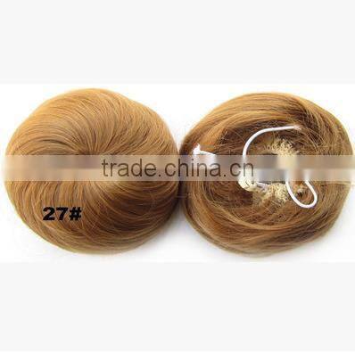 New style hair bun Chignon Ponytail Drawstring Hairpieces Color Black #1