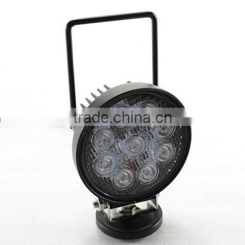 Hot Sell Highpower performance LED Work Light,for ATV SUV TRUCK JEEP Offroad Vehicle(SR-LW-27H,27W)Spot or Flood,Handle w Magnet