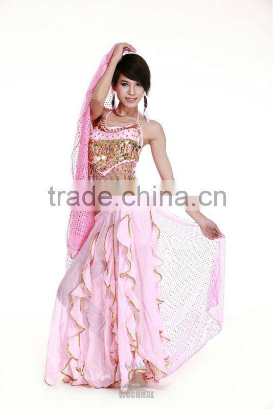 New Tribal Sexy India Belly Dance Veil, Belly Dance Stage Performance Chiffon Veil, Belly Dance Fan Veils (SJ002)