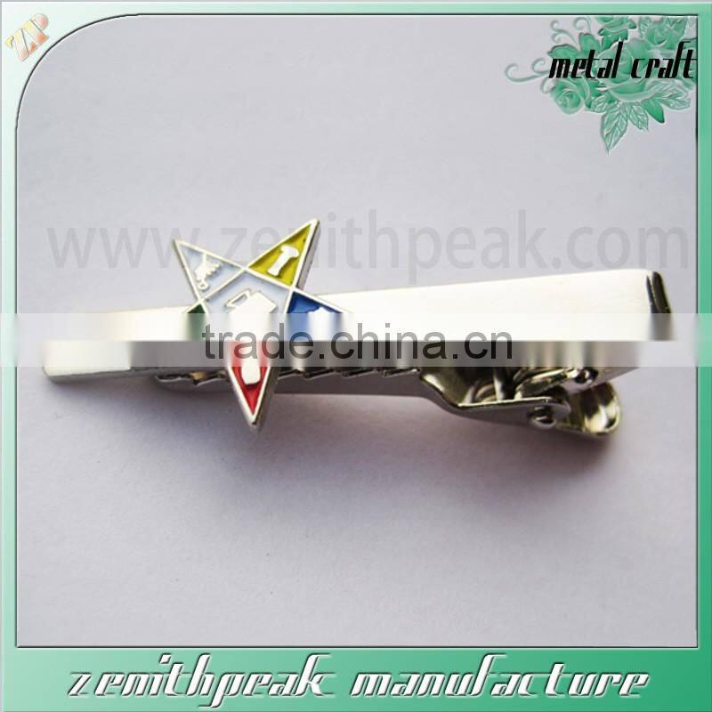 Factory direct sales metal masonic tie clip/masonic tie pin/masonic tie bar