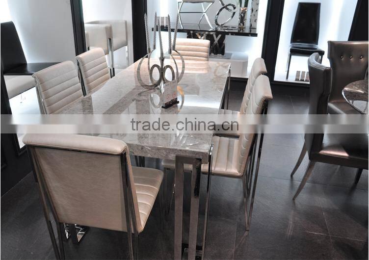 Modern Staimless Steel marble Dining table Series