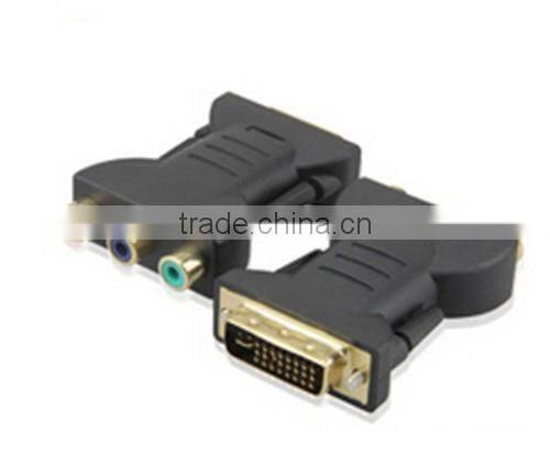 DVI Male to 3RCA adapter black color top quality