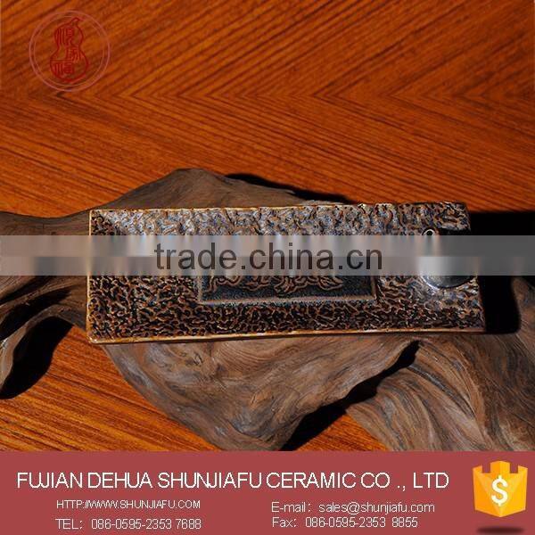 Chinese Antique Hand Made Lotus Shape Ceramic Incense Stick Holder