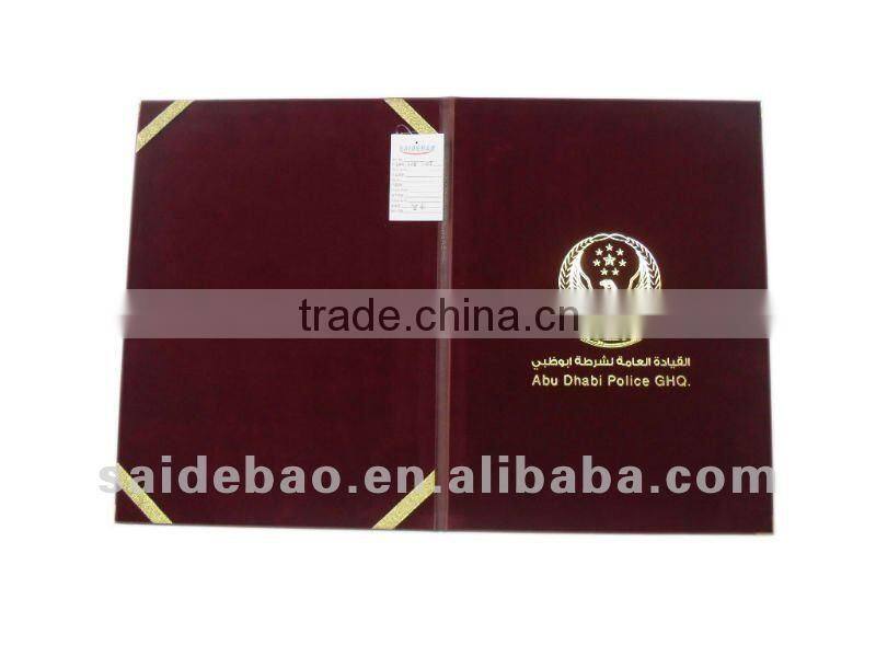 leatherette pu A4 certificate holder
