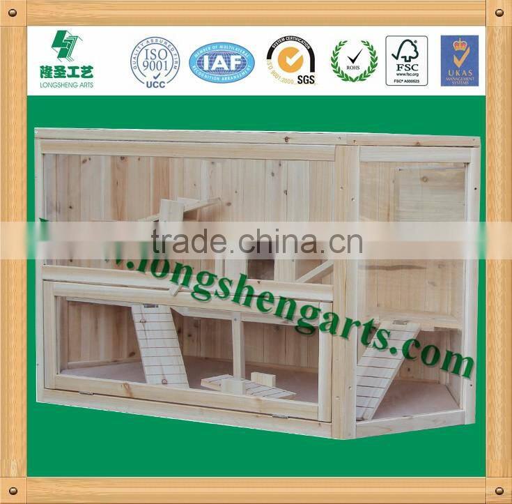Wooden hamster cage