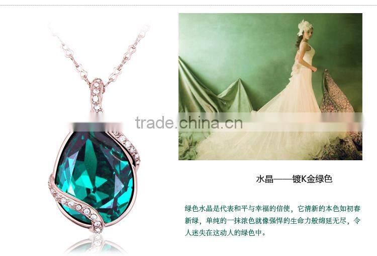 OUXI 2015 Hot sale drop shape jewelry necklaces OUXI 10277