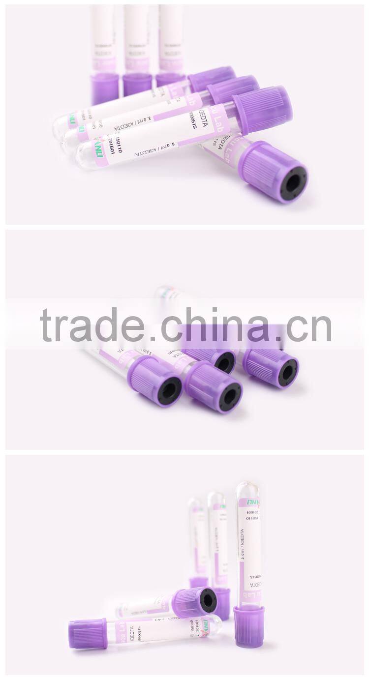 China Lavender cap K2 K3 edta vacuum blood collecton test tube for sale