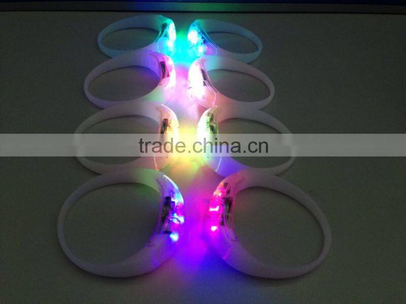 High Quality Custom LED Flashing Silicone Bracelet, LED Light Silicone Wristband