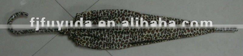 long curved handle fashion dome leopard pretty lady Umbrella