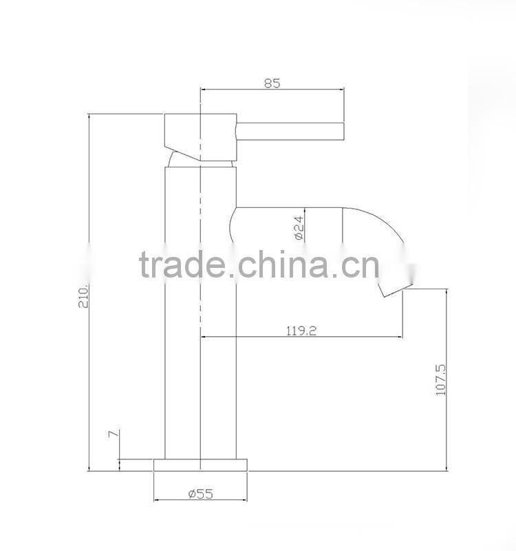 Round CUPC Solid Brass Basin Mixer Faucet