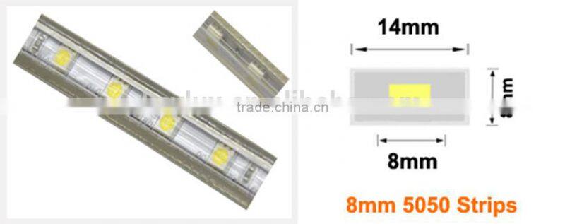 50m Per Roll Tube Around Waterproof High Voltage Multicolor Led Light Strip