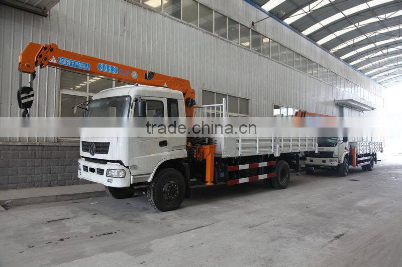 6.3ton loading crane truck mounted, Model No.: SQ6.3S3, hydraulic crane with telescopic arms
