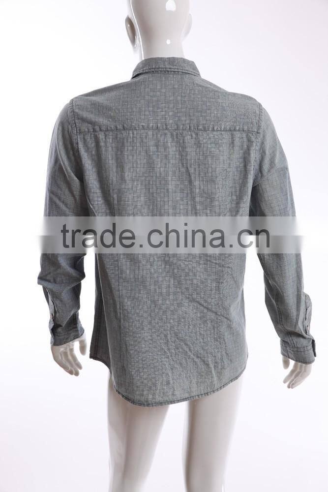 Indigo Dyeing Woven Slub Checked Fabric