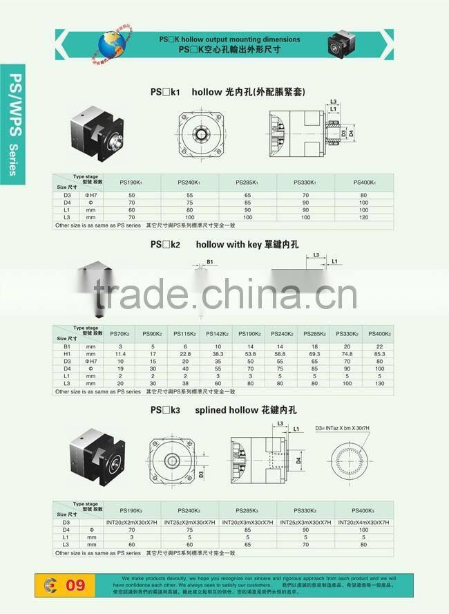 PS WPS Precision Planetary Gear Box