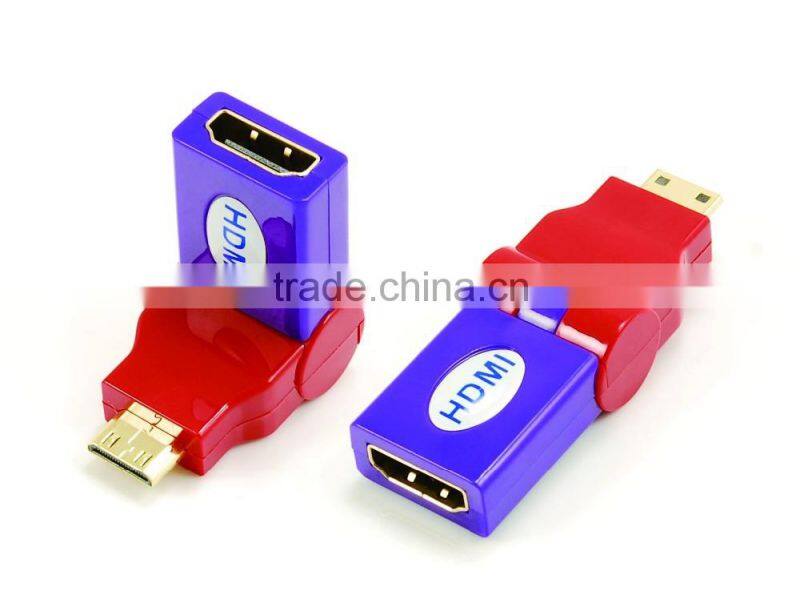 HDMI female to MINI male adapter rotating 180 degree