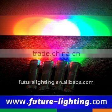 2016 new product 3years warranty changing color and strobe 3W RGB flashlights led torch powerful