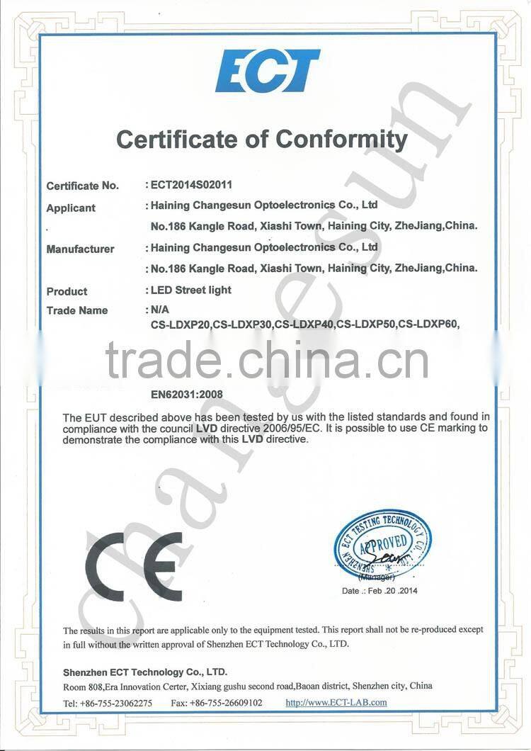5 years warranty 120W led street lamp, IP66 led street lamp head for solar system