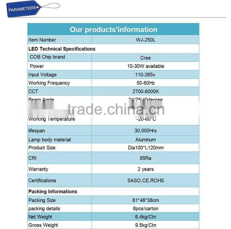 2014 new products high power Ceiling global track lighting