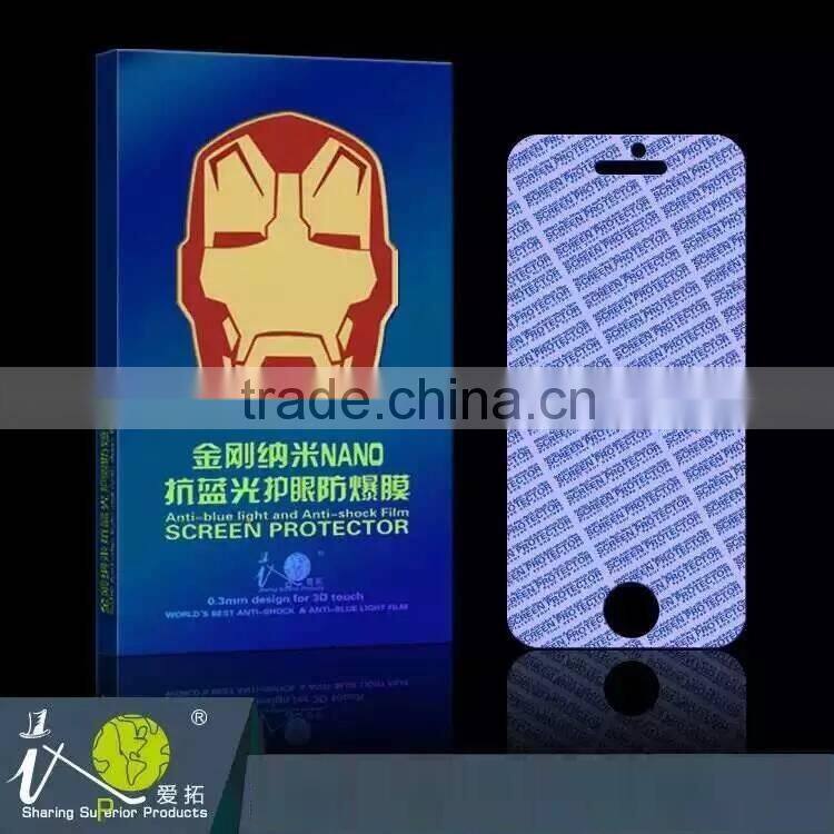 Mobile phone accessories wholesale anti-blue light and anti-burst screen protector film for Huawei P8
