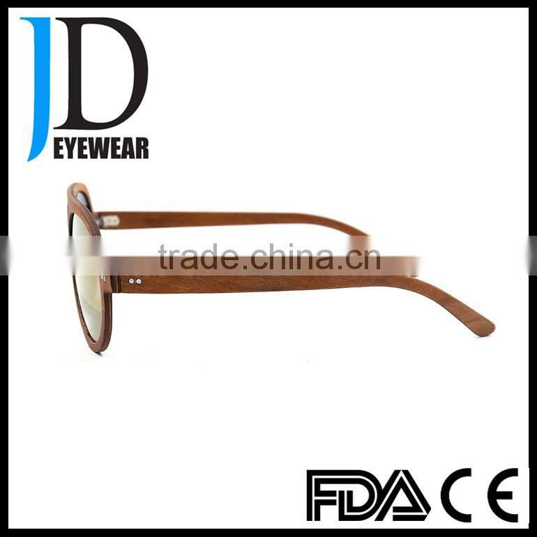 Germany stylish pilot sunglasses wooden laminated with polarized lenses